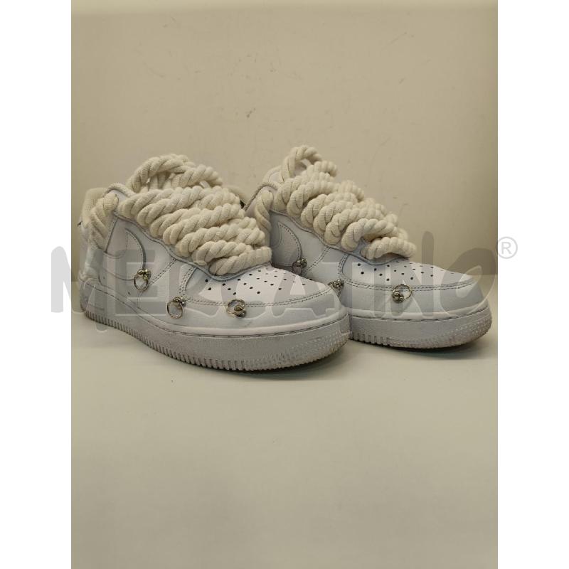 SNEAKERS UOMO NIKE AIR FORCE PERSONALIZZATE BIANCHE | Mercatino dell'Usato Roma gregorio vii 2