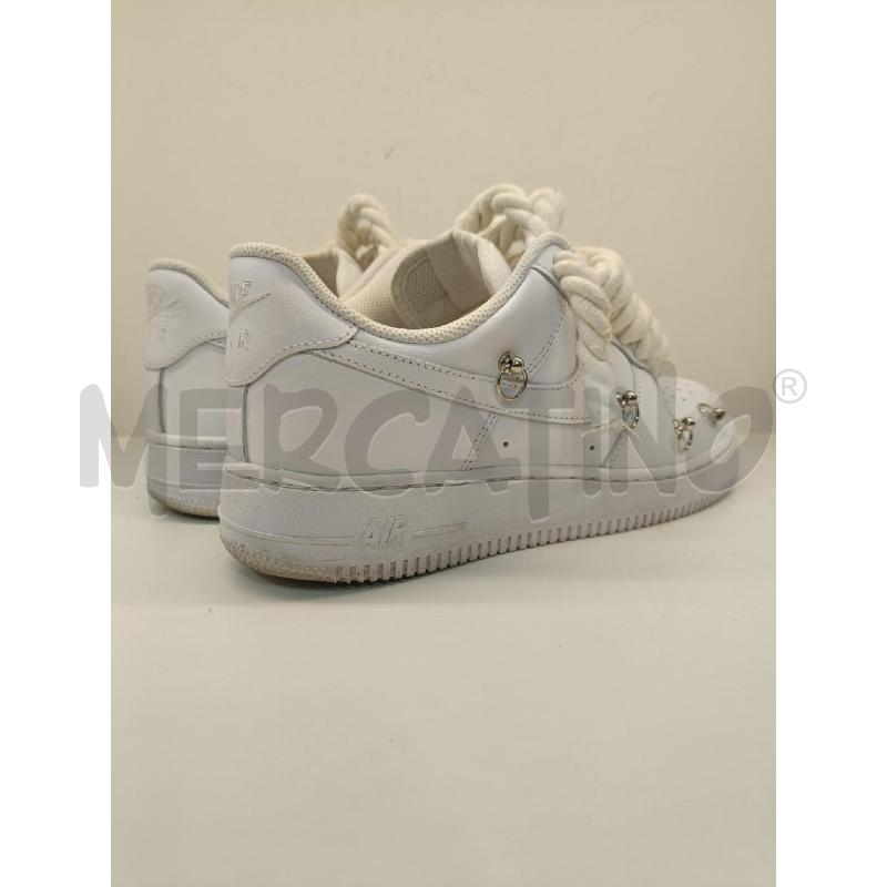 SNEAKERS UOMO NIKE AIR FORCE PERSONALIZZATE BIANCHE | Mercatino dell'Usato Roma gregorio vii 3