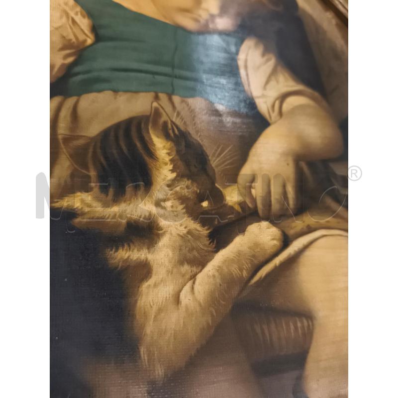 STAMPA BIMBA GATTO CORN DORATA OVALE  | Mercatino dell'Usato Roma gregorio vii 2