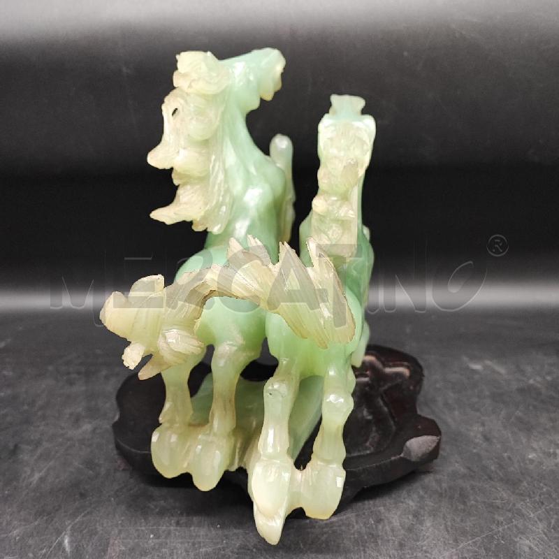 STATUA CAVALLI PIETRA VERDE  | Mercatino dell'Usato Roma gregorio vii 3