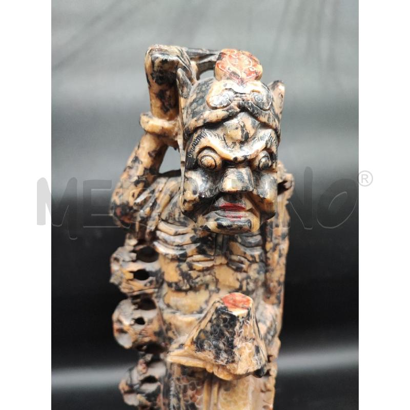 STATUA ORIENTALE PIETRA MARRONE SY BASE  | Mercatino dell'Usato Roma gregorio vii 2