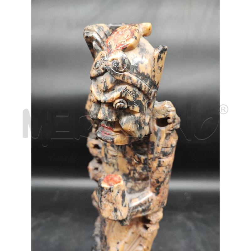 STATUA ORIENTALE PIETRA MARRONE SY BASE  | Mercatino dell'Usato Roma gregorio vii 5