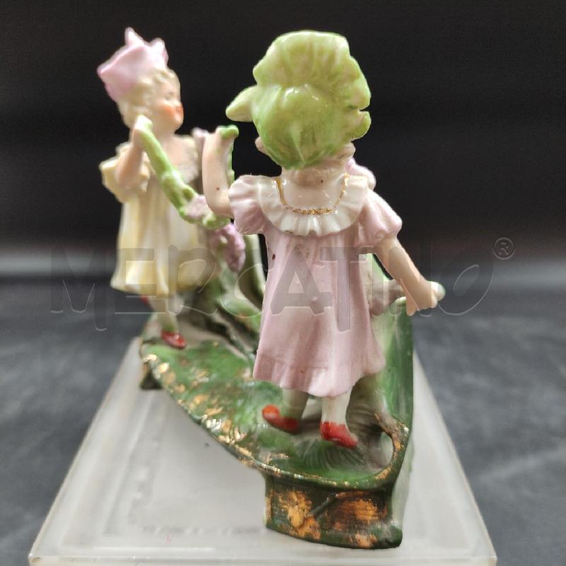 STATUETTA BIMBE FIOCCO VERDE FIORI  | Mercatino dell'Usato Roma gregorio vii 4
