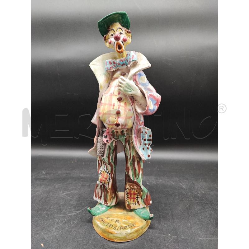 STATUETTA CALTAGIRONE CLOWN  | Mercatino dell'Usato Roma gregorio vii 1