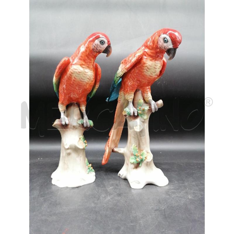 STATUETTA CAPODIMONTE PAPPAGALLO ROSSO  | Mercatino dell'Usato Roma gregorio vii 2