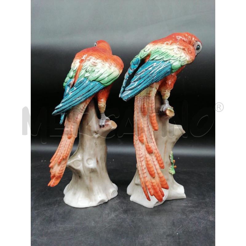 STATUETTA CAPODIMONTE PAPPAGALLO ROSSO  | Mercatino dell'Usato Roma gregorio vii 3