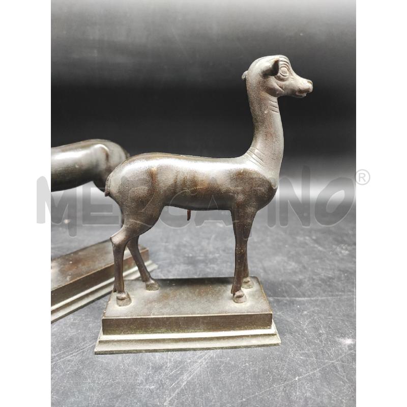 STATUE COPPIA CERBIATTI BRONZO BRUNITO  | Mercatino dell'Usato Roma gregorio vii 3