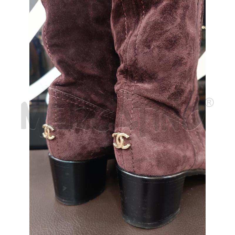 STIVALI DONNA CHANEL BURGUNDY ZIP MANCANTE CAMOSCIO PUNTA NERA | Mercatino dell'Usato Roma gregorio vii 2