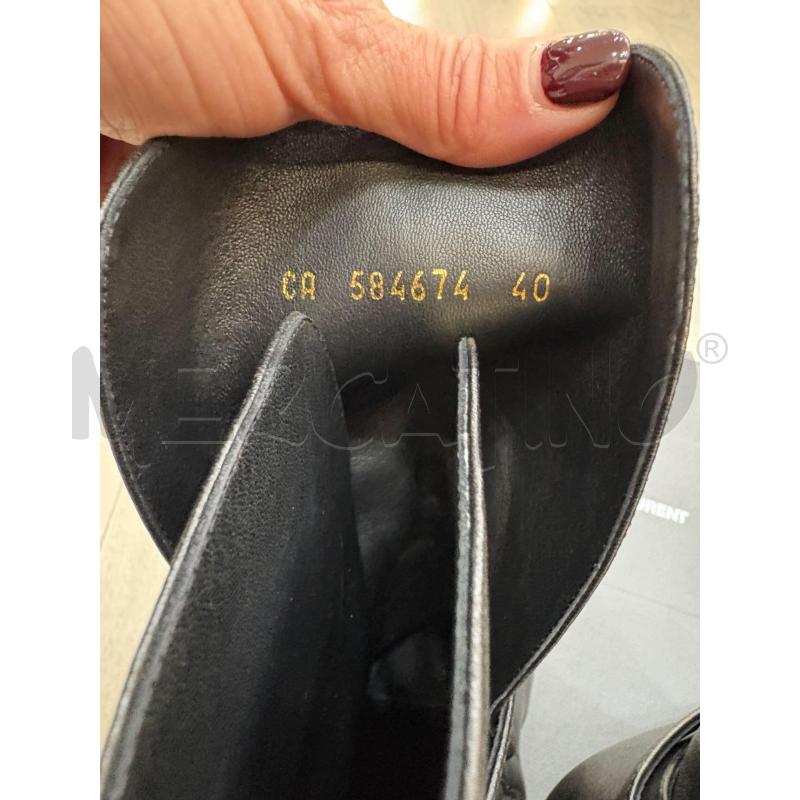 STIVALI DONNA SAINT LAURENT NERI PELLE FIBBIA | Mercatino dell'Usato Roma gregorio vii 3