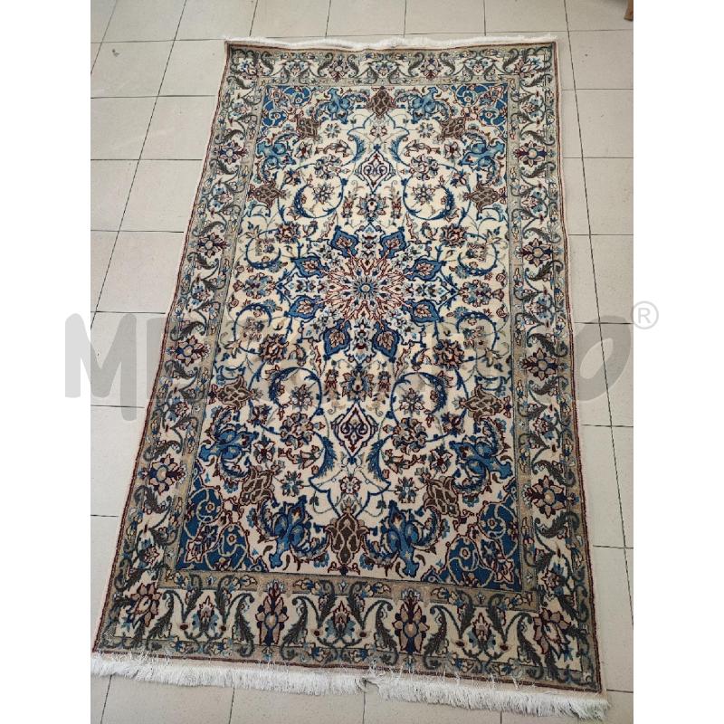TAPPETO ART BEIGE BLU STRISCE CUOIO  | Mercatino dell'Usato Roma gregorio vii 1