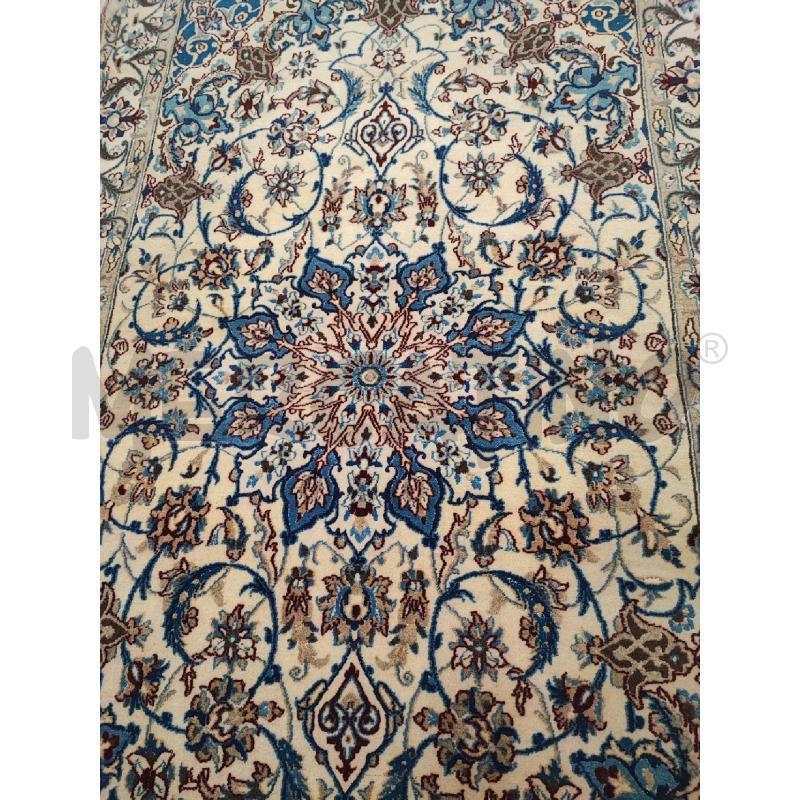 TAPPETO ART BEIGE BLU STRISCE CUOIO  | Mercatino dell'Usato Roma gregorio vii 2