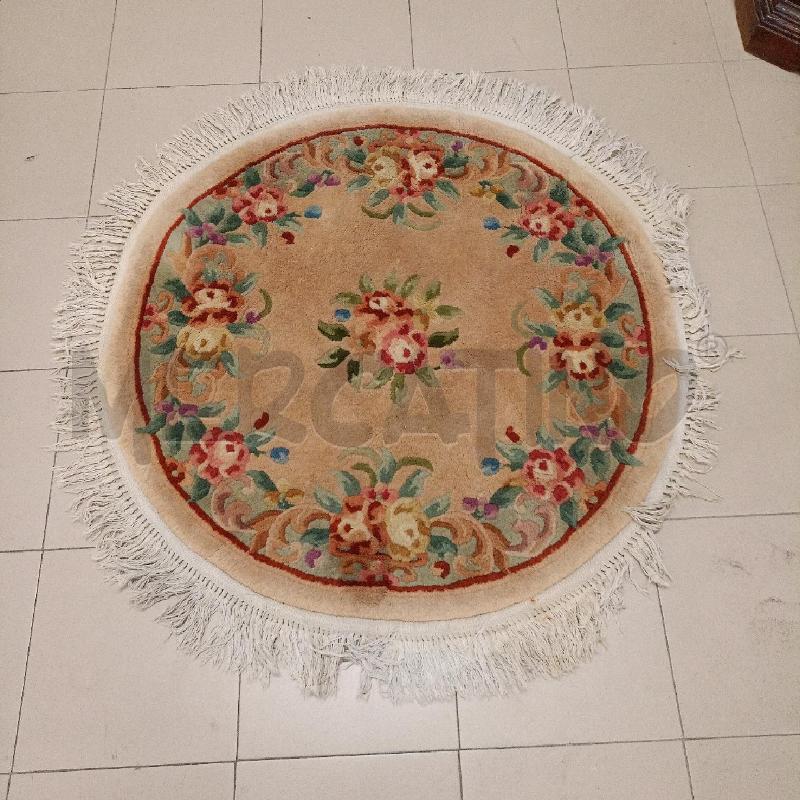 TAPPETO CINESE TONDO BEIGE DA RIV | Mercatino dell'Usato Roma gregorio vii 1