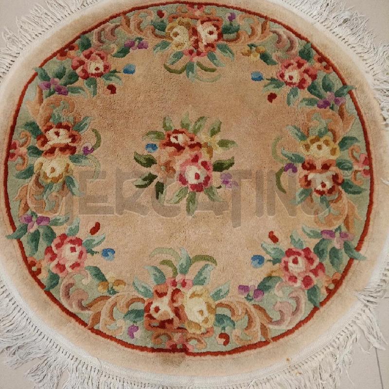 TAPPETO CINESE TONDO BEIGE DA RIV | Mercatino dell'Usato Roma gregorio vii 2