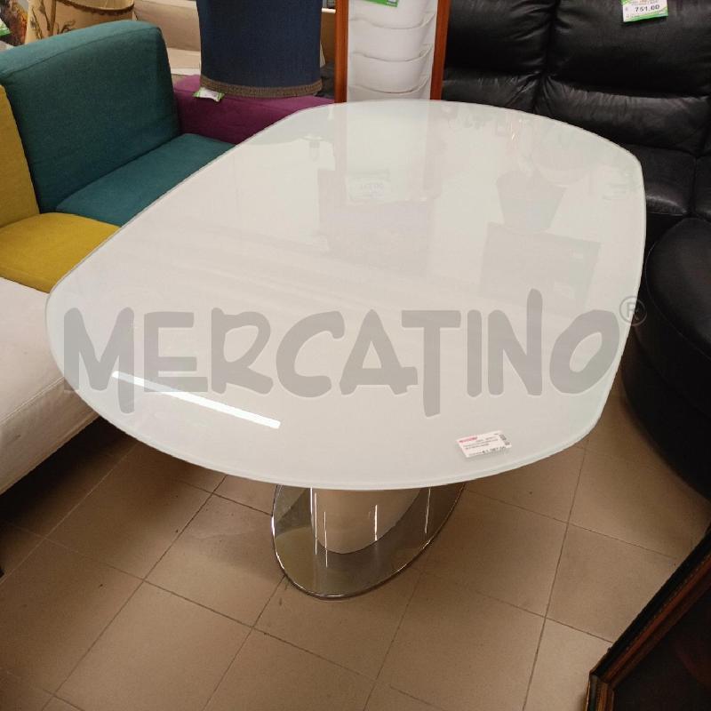 TAVOLO CALLIGARIS OVALE P VETRO BASE CROMO | Mercatino dell'Usato Roma gregorio vii 1