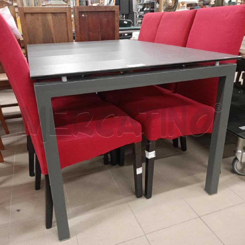 TAVOLO RETT ALL GRIGIO PIANO LAVORATO  | Mercatino dell'Usato Roma gregorio vii 2