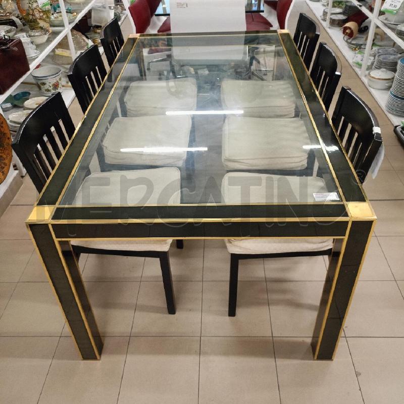 TAVOLO RETT P VETRO ATTRIBUIBILE A PIERRE CARDIN | Mercatino dell'Usato Roma gregorio vii 1