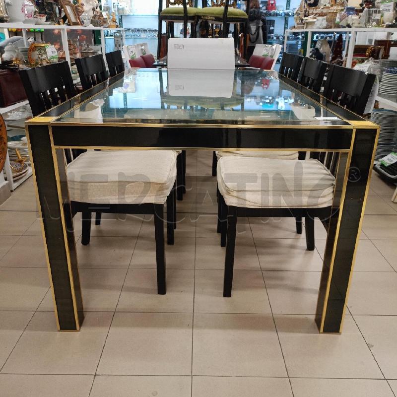 TAVOLO RETT P VETRO ATTRIBUIBILE A PIERRE CARDIN | Mercatino dell'Usato Roma gregorio vii 2