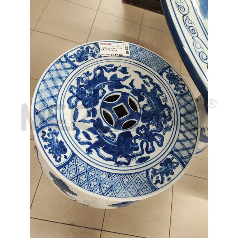 TAVOLO +2 SGABELLI DECORATI CERAMICA | Mercatino dell'Usato Roma gregorio vii 4