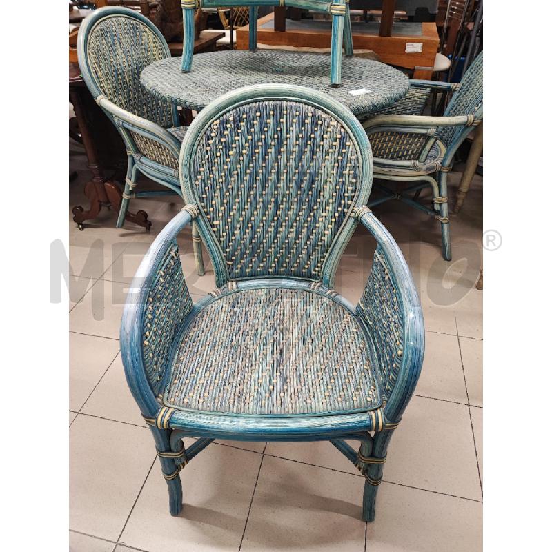 TAVOLO + 4 SEDIE MIDOLLINO BLU  | Mercatino dell'Usato Roma gregorio vii 2