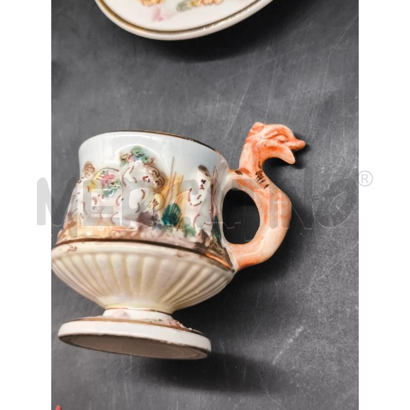 TAZZINE 4PZ CAPODIMONTE PUTTI MAN DRAGHI  | Mercatino dell'Usato Roma gregorio vii 2