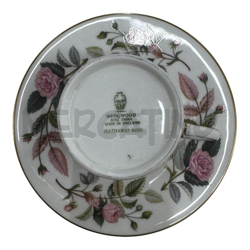 TAZZINE 7 PZ WEDGWOOD FIORI ROSA  | Mercatino dell'Usato Roma gregorio vii 3