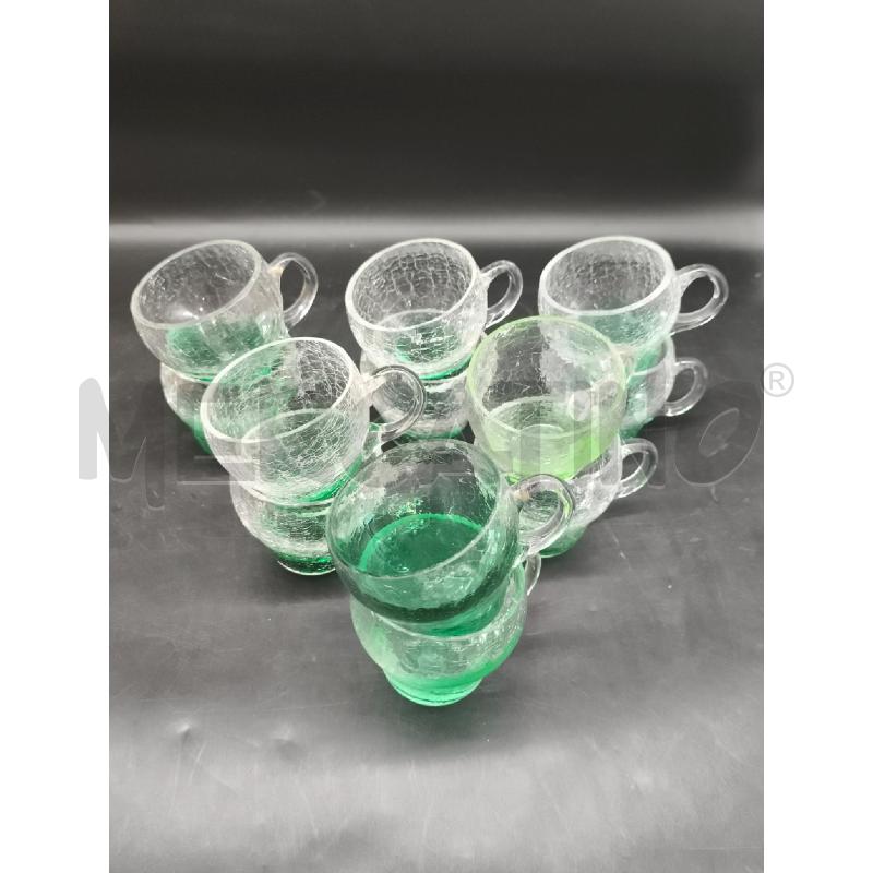TAZZINE VETRO VERDE 12 PZ | Mercatino dell'Usato Roma gregorio vii 1