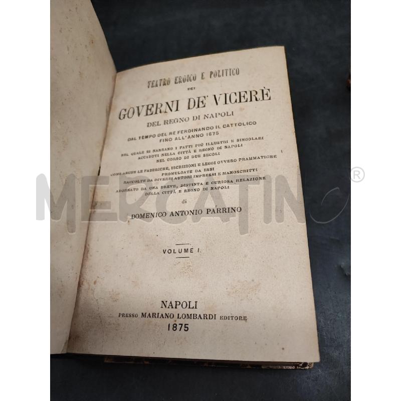 TEATRO EROICO GOVERNO VICERE' 3 VOL | Mercatino dell'Usato Roma gregorio vii 2