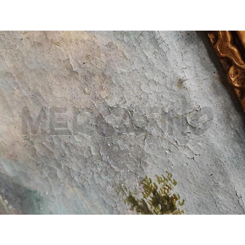 TELA ANTICA DIPINTA SCENA CAMPESTRE PONTE | Mercatino dell'Usato Roma gregorio vii 4