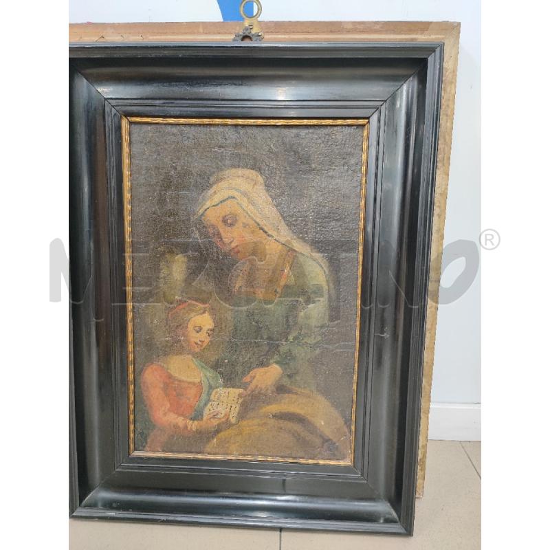 TELA DIP DONNA CON BIMBA LIBRO  | Mercatino dell'Usato Roma gregorio vii 1