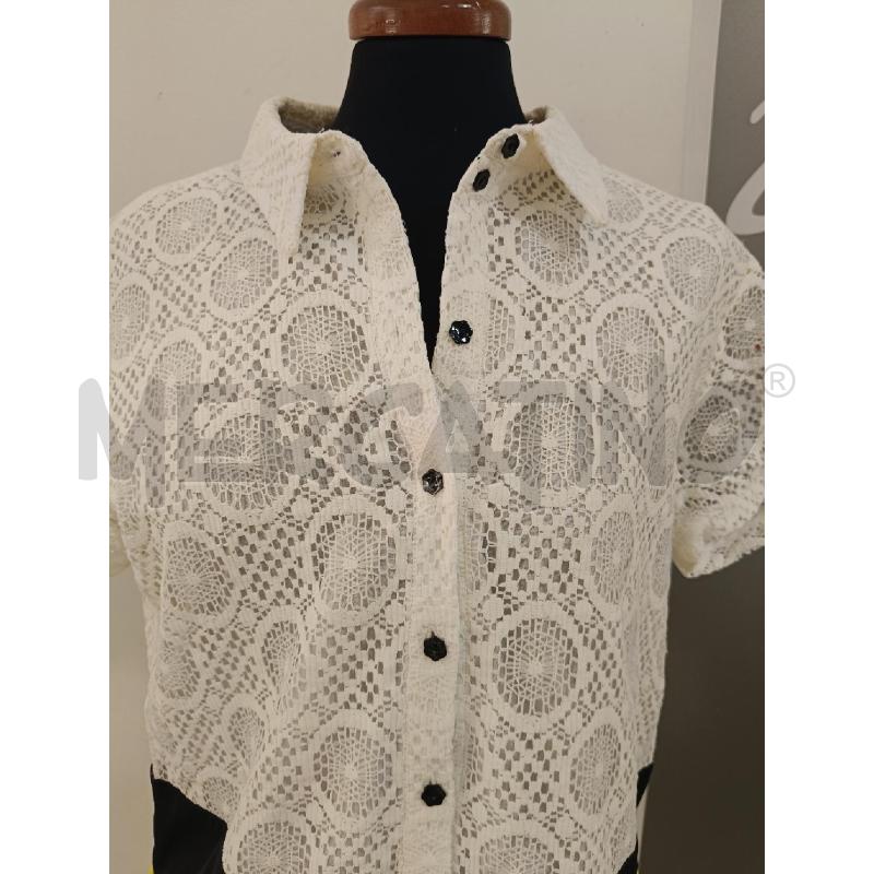 TUBINO DIFF TESSILE IN PIZZO BIANCO NERO GIALLO  | Mercatino dell'Usato Roma gregorio vii 3