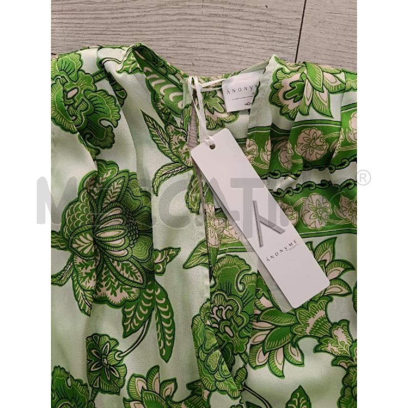 TUTA DONNA ANONYME VERDE FIORI SCOLLO V | Mercatino dell'Usato Roma gregorio vii 3