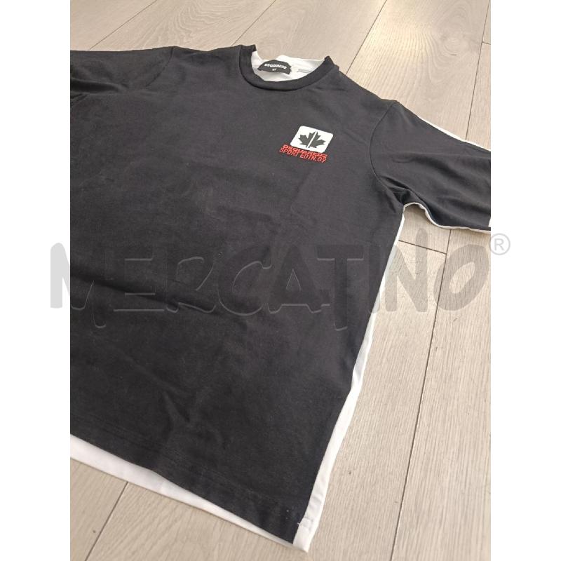 T SHIRT BAMBINO DSQUARED2 NERA BIANCA | Mercatino dell'Usato Roma gregorio vii 2