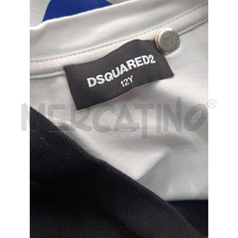 T SHIRT BAMBINO DSQUARED2 NERA BIANCA | Mercatino dell'Usato Roma gregorio vii 4