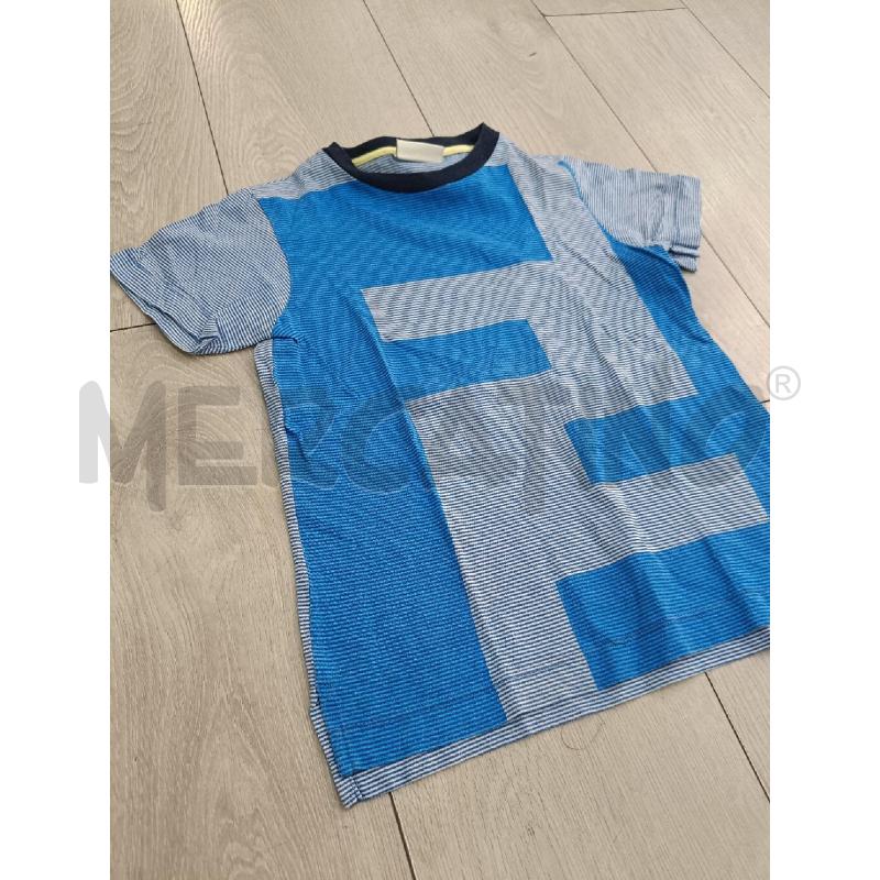 T SHIRT BAMBINO FENDI RIGHE CELESTI BLU FF | Mercatino dell'Usato Roma gregorio vii 2