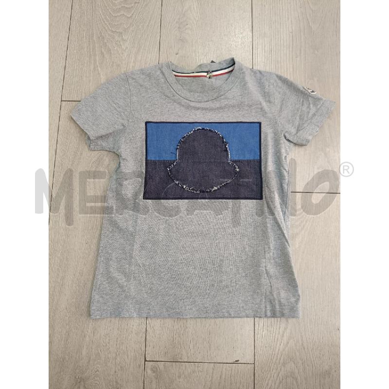 T SHIRT BAMBINO MONCLER GRIGIA LOGO BLU | Mercatino dell'Usato Roma gregorio vii 1