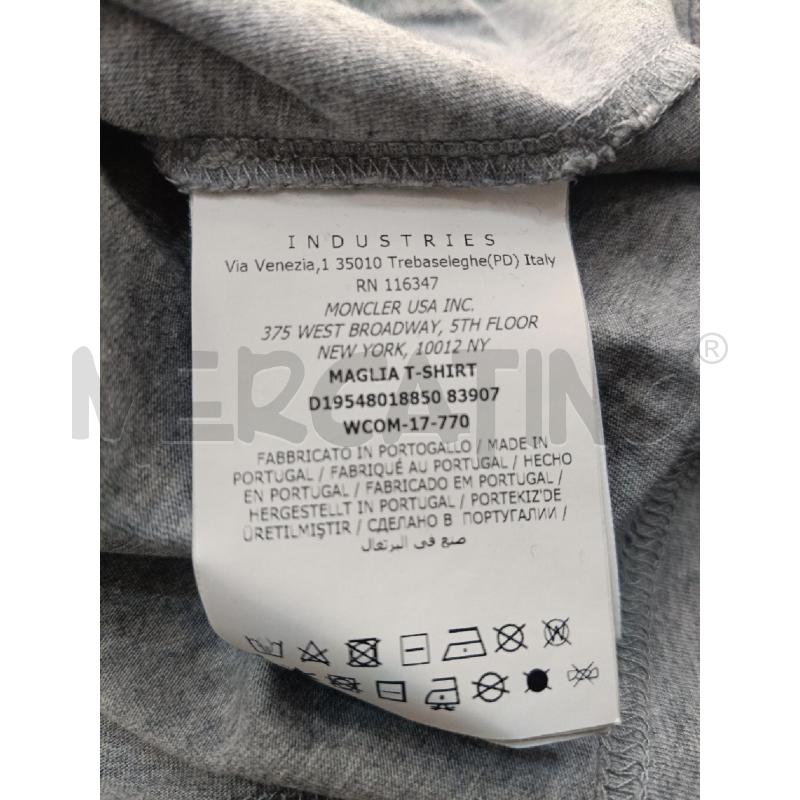 T SHIRT BAMBINO MONCLER GRIGIA LOGO BLU | Mercatino dell'Usato Roma gregorio vii 3