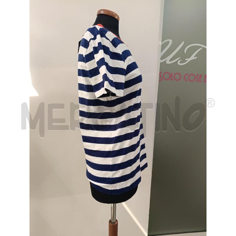 T SHIRT COS RIGHE BLU BIANCHE COLLETTO ROSSO | Mercatino dell'Usato Roma gregorio vii 2