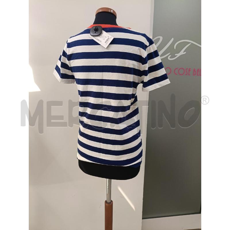 T SHIRT COS RIGHE BLU BIANCHE COLLETTO ROSSO | Mercatino dell'Usato Roma gregorio vii 3