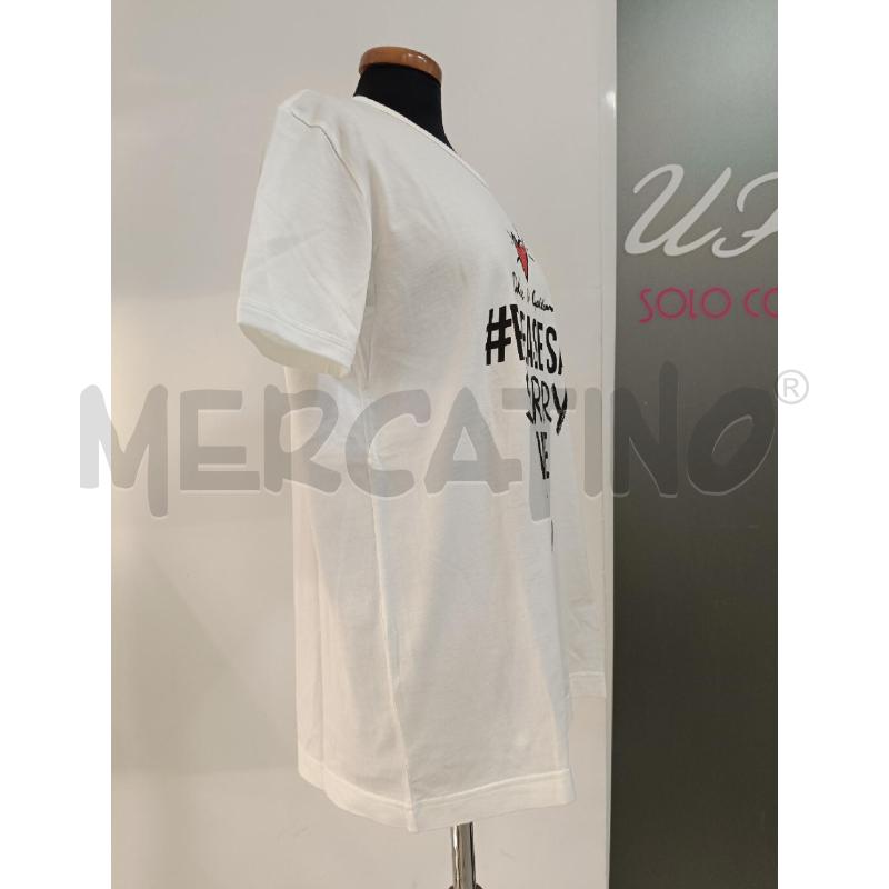 T SHIRT DONNA DOLCE & GABBANA BIANCA SCRITTA | Mercatino dell'Usato Roma gregorio vii 2