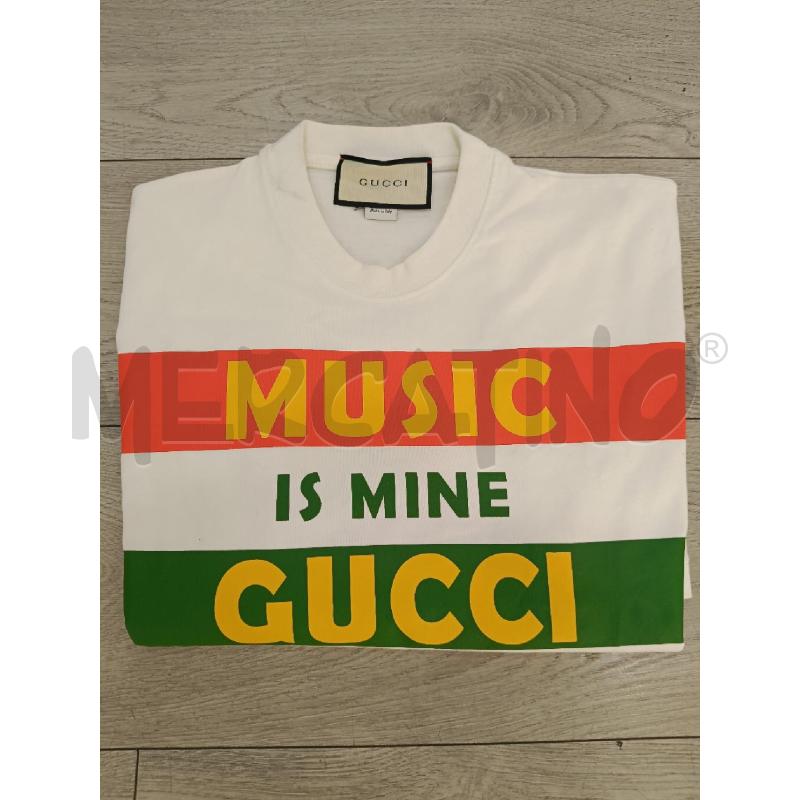 T SHIRT UOMO GUCCI BIANCA SCRITTA ARANCIONE E VERDE | Mercatino dell'Usato Roma gregorio vii 1