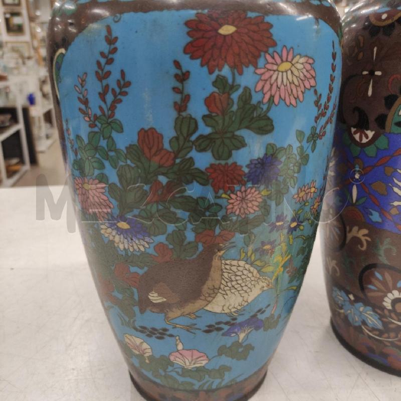 VASI CLOISONNE ORIENTALI UCCELLI BIANCHI  | Mercatino dell'Usato Roma gregorio vii 2