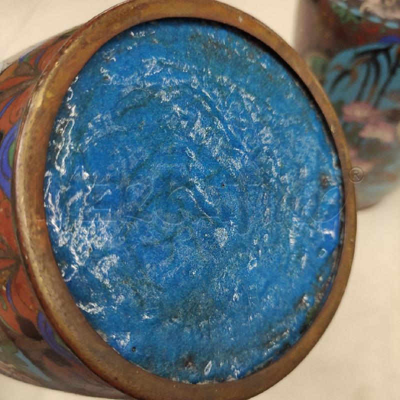 VASI CLOISONNE ORIENTALI UCCELLI BIANCHI  | Mercatino dell'Usato Roma gregorio vii 4