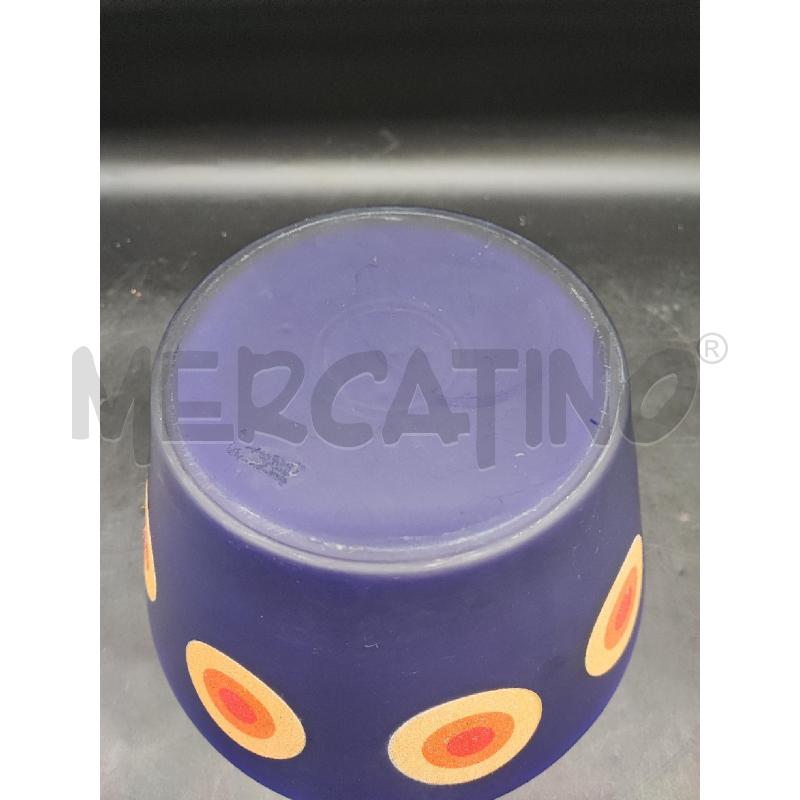 VASO BLU PALLINI GIALLI ROSSI TONDA  | Mercatino dell'Usato Roma gregorio vii 4