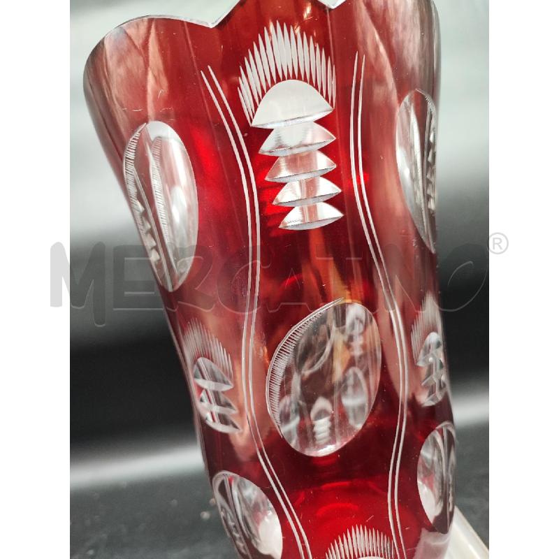 VASO CRISTALLO MOLATO ROSSO  | Mercatino dell'Usato Roma gregorio vii 2