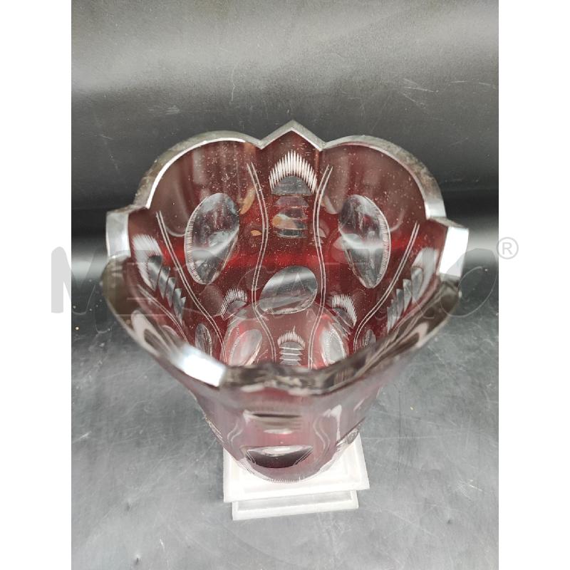 VASO CRISTALLO MOLATO ROSSO  | Mercatino dell'Usato Roma gregorio vii 3