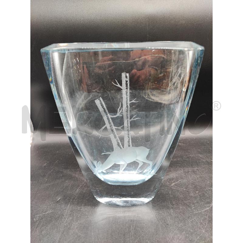 VASO CRISTALLO SVEDESE CERVO  | Mercatino dell'Usato Roma gregorio vii 1