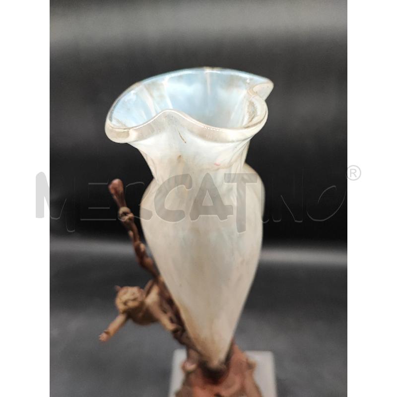VASO MET DOR PUTTO VETRO OPALINA  | Mercatino dell'Usato Roma gregorio vii 4