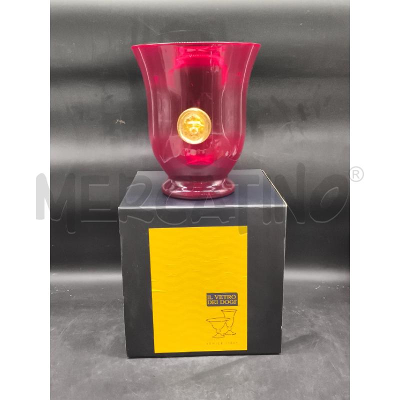 VASO MURANO ROSSO LEONE DORATO DOGI  | Mercatino dell'Usato Roma gregorio vii 1
