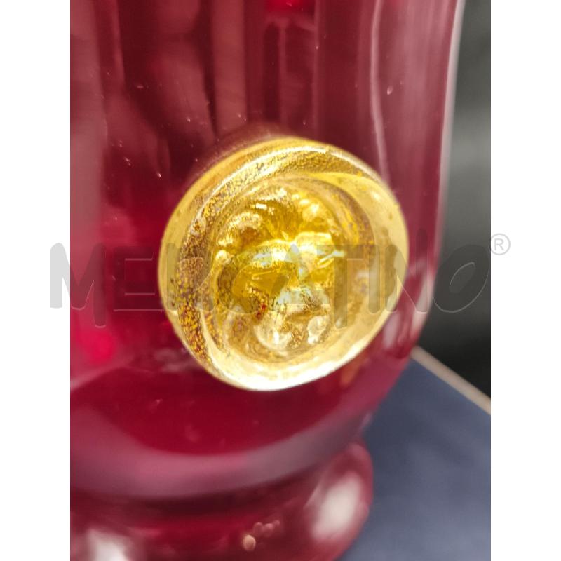 VASO MURANO ROSSO LEONE DORATO DOGI  | Mercatino dell'Usato Roma gregorio vii 2