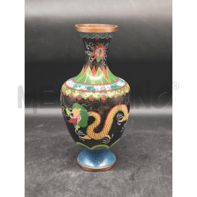 VASO NERO CLOISONNE DRAGO GIALLO | Mercatino dell'Usato Roma gregorio vii 1